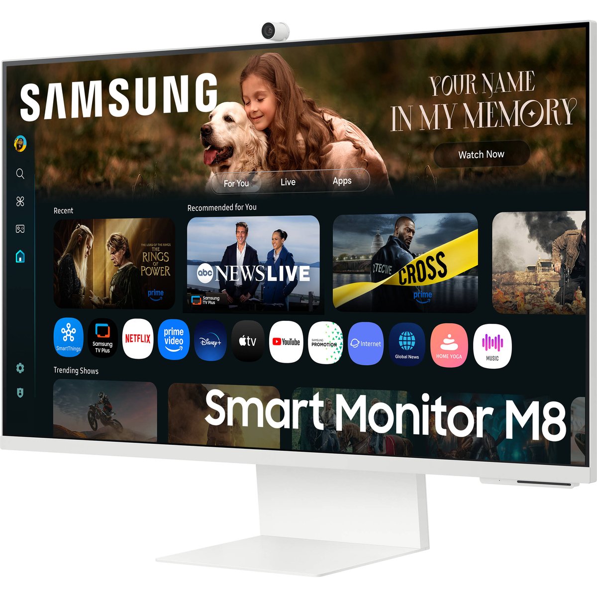 Samsung M8 M80F 32-inch 4K HDR Smart Monitor with Webcam Warm White